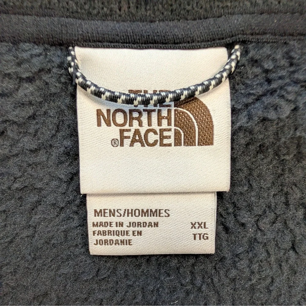 The North Face XXL Full Zip Fleece Jacket Gray Chest Pocket